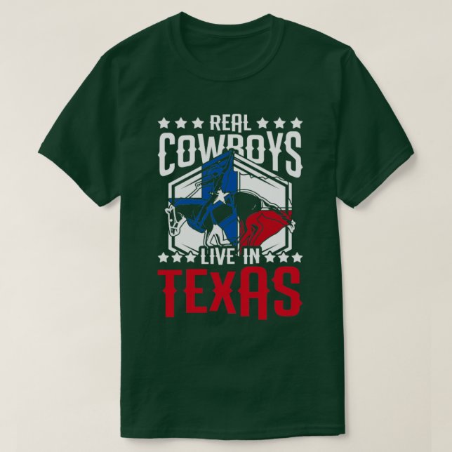 Camiseta Real Cowboys Moram No Texas (Frente do Design)
