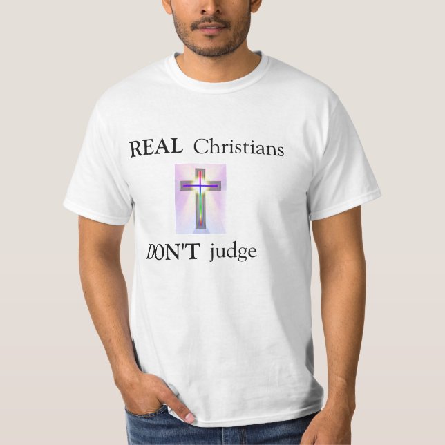 Camiseta REAL, cristãos, NÃO FAZ, o juiz (Frente)