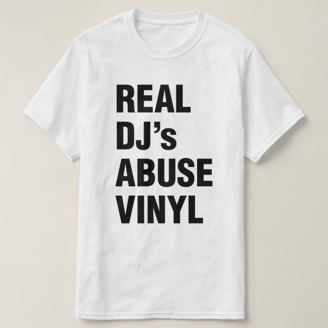Camiseta REAL DJ's ABUSE VINYL (Frente do Design)