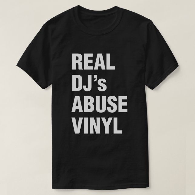 Camiseta REAL DJ's ABUSE VINYL (Frente do Design)