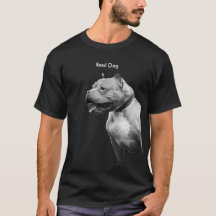 Camiseta real dos homens do cão do pitbull