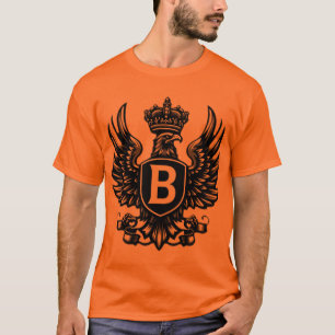 Camiseta Real Eagle Emblem com Crowed Letter B"