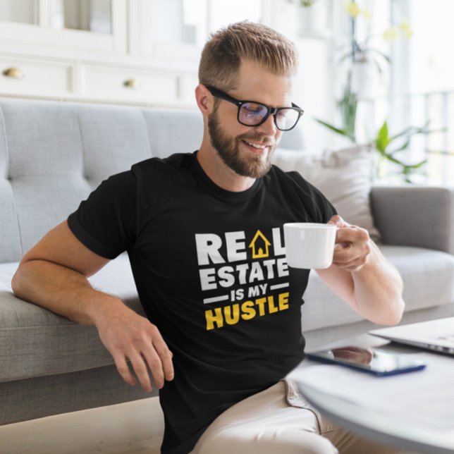 Camiseta Real Estate é minha citação do Hustle Realtor (real estate is my hustle t shirt)