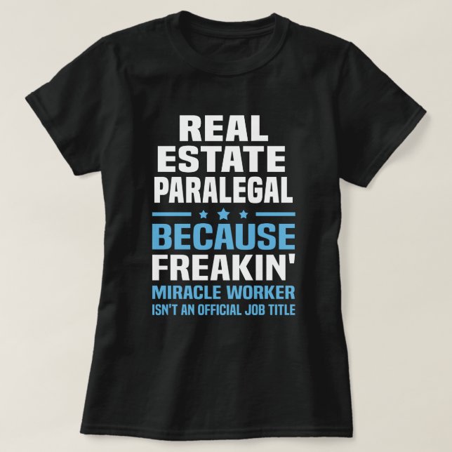 Camiseta Real Estate Paralegal (Frente do Design)