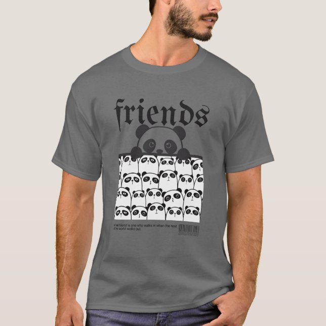Camiseta Real Friends Panda vintage (Frente)