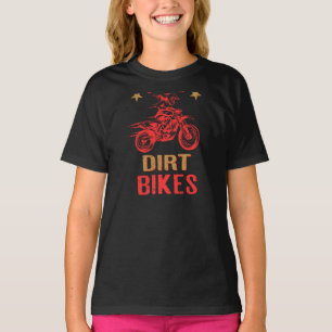 Camiseta Real Girls Ride Dirt Bikes gráfico Engraçado Pre