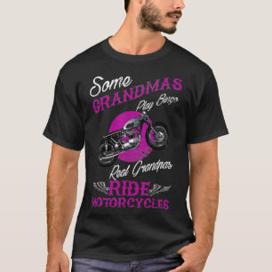 Camiseta Real Grandmas Ride Motorcicletas Engraçado Presen