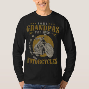 Camiseta Real Grandpas Andam Motocicletas Engraçado Avô Pre