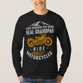 Camiseta Real Grandpas Andam Motocicletas Presentes Para Bi