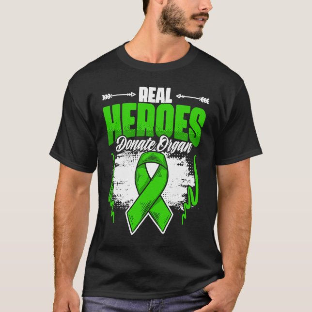 Camiseta Real Heroes Donate Organ  Kidney Transplant Donate (Frente)