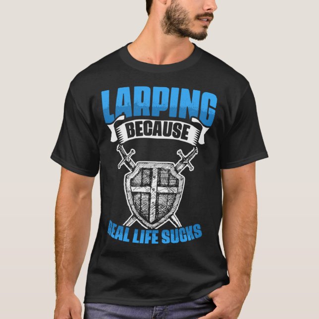 Camiseta Real Life Live Action Role Playing Larping Gamer L (Frente)
