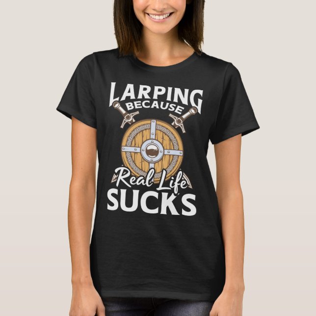 Camiseta Real Life Live Action Role Playing Larping Gamer L (Frente)