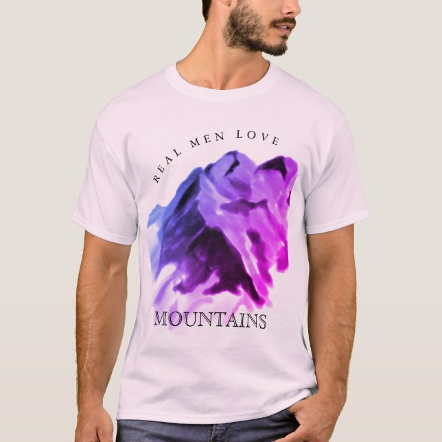 Camiseta Real Men Adora Montanhas Rocky Ombre (Frente)