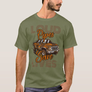 Camiseta Real Men dirige canos de Diesel Loud salvam vidas
