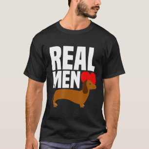 Camiseta Real Men Love Wiener-Heart Dachshund