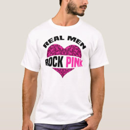 Camiseta Real Men Rock Pink Break Brey Cancer Sensibilizaçã