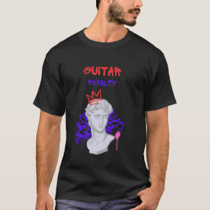 Camiseta Realeza de Guitarra Estátua Grega Música de Rock M