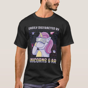 Camiseta Realidade Virtual do Unicórn VR Gamer Arco-Íris
