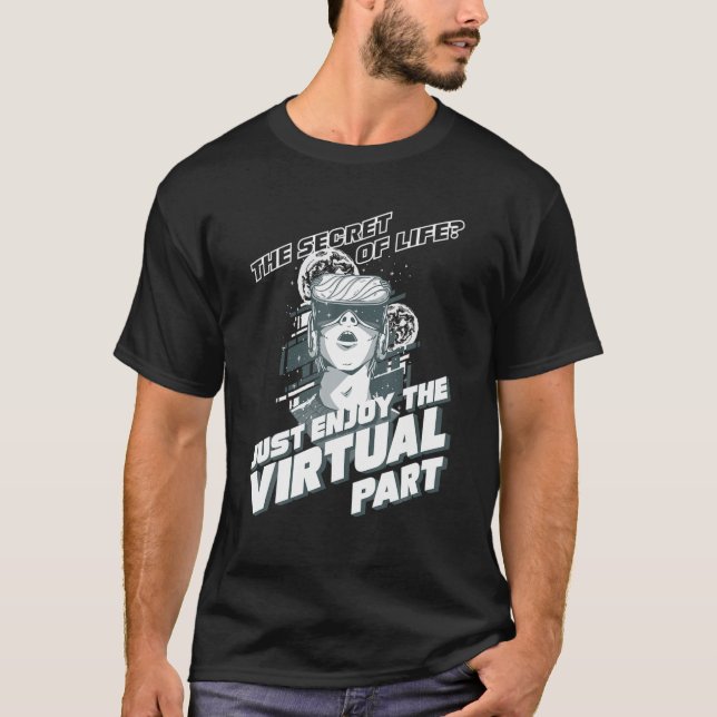 Camiseta Realidade Virtual VR Amor Realidade Aumentada AR A (Frente)