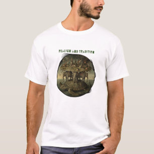 Camiseta Realismo e Tradição Arte de Elefante Tartaruga Sur