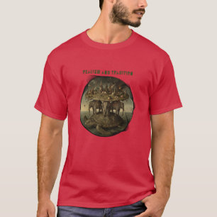 Camiseta Realismo e Tradição Arte Irônica Surreal Medieval