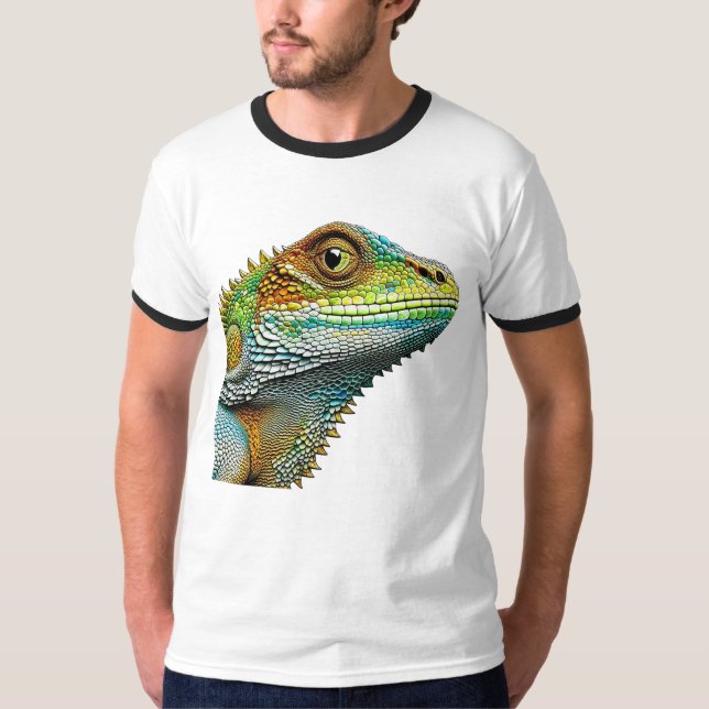 Camiseta Realista Lizard Iguana (Frente)
