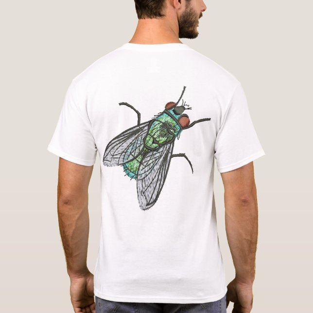 Camiseta Realistic Green Bottle house Fly    (Verso)