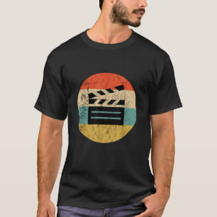 Camiseta Realizador Clapboard Diretor de Cinema Amante Retr