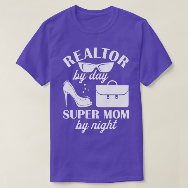 Camiseta Realizador De Mulheres Por Dia Super Mãe De Noite  (Frente do Design)