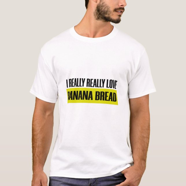 Camiseta Realmente Adoro Comida De Comer De Banana Engraçad (Frente)