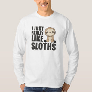 Camiseta Realmente como animais lindos de Sloth para crianç