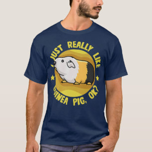 Camiseta Realmente Gosta De Guiné Porcos Cavy Cute Rodent