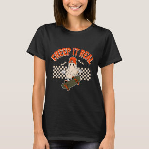 Camiseta Realmente Skateboard Ghost Bats Retro Halloween 2