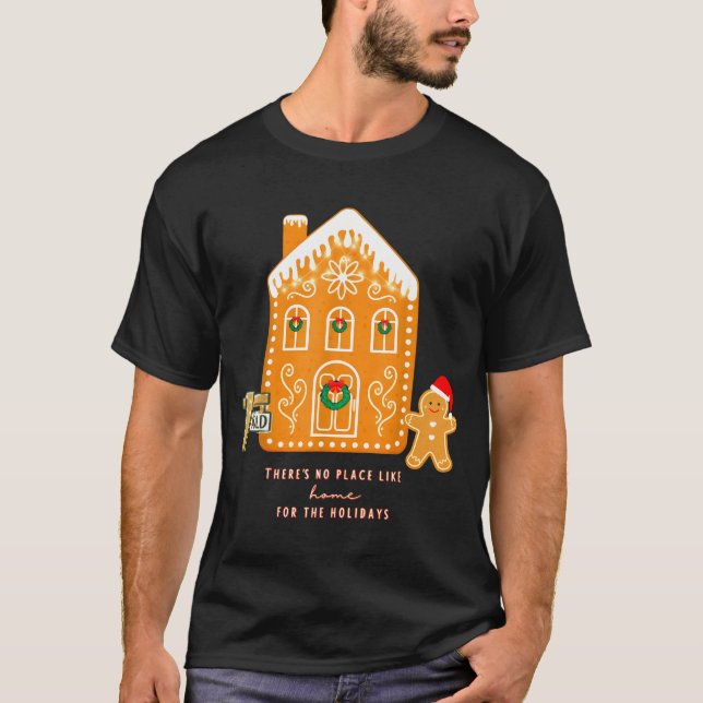Camiseta Realtor Christmas Funny Realtor Holiday Gingerbrea (Frente)