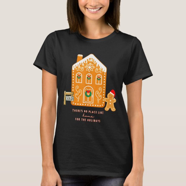 Camiseta Realtor Christmas Funny Realtor Holiday Gingerbrea (Frente)