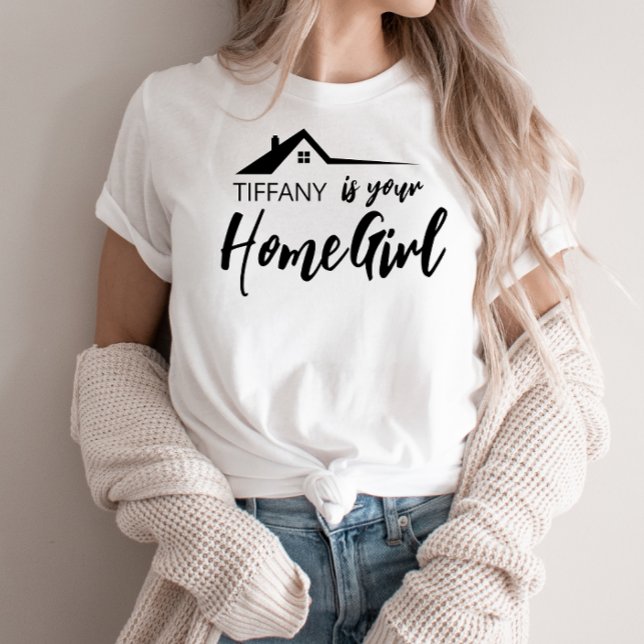 Camiseta Realtor Real Estate Sales Home Girl Name T-Shirt (Criador carregado)