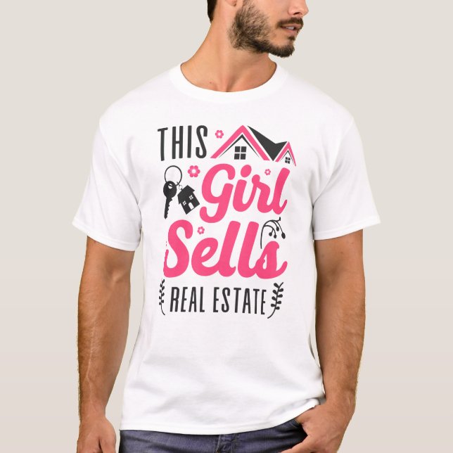 Camiseta Realtor This Girl vende imóveis (Frente)