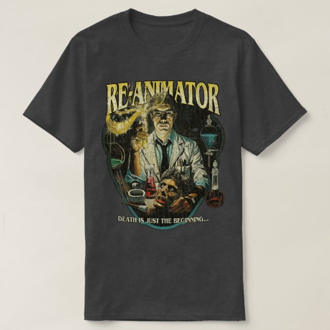 Camiseta ReAnimator Death É Apenas O Início De 1985 (Frente do Design)