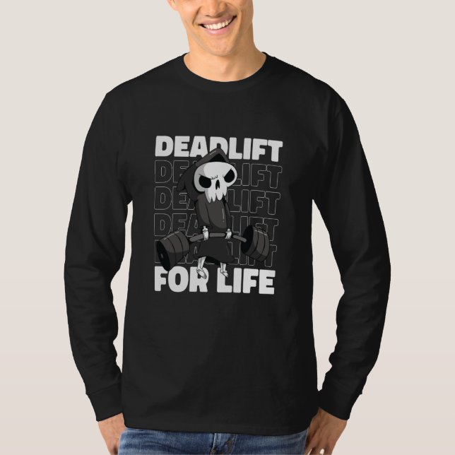 Camiseta Reaper Deadlift Gym Motivation and Dark Humor (Frente)