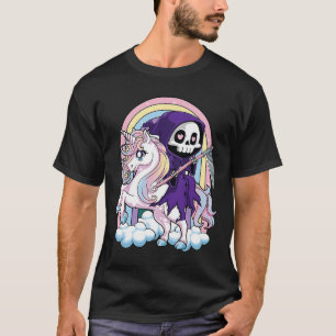 Camiseta Reaper Ridi Gótico Cute Halloween Grim Reaper Kawa