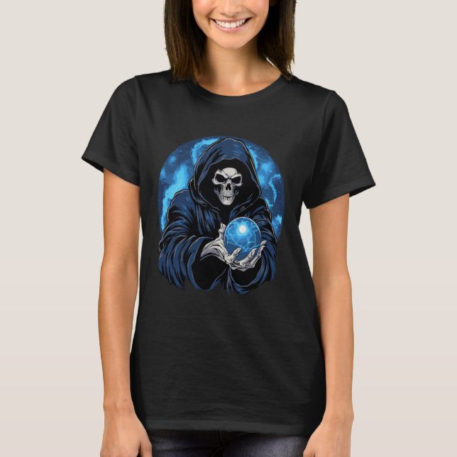Camiseta Reapone Death Skeleton Halloween (Frente)
