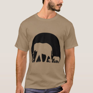 Camiseta Rebanho de elefantes menino engraçado