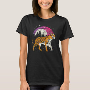 Camiseta Rebanho do pôr do sol de aves predador de gato sel
