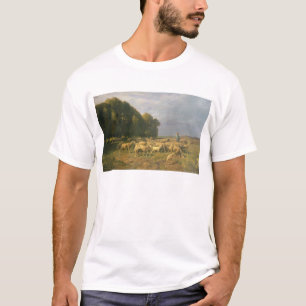 Camiseta Rebanho dos carneiros em uma paisagem