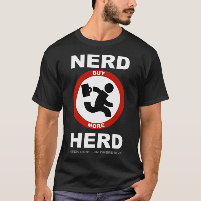 Camiseta Rebanho Nerd - Geek Chic em Overdrive (Frente)