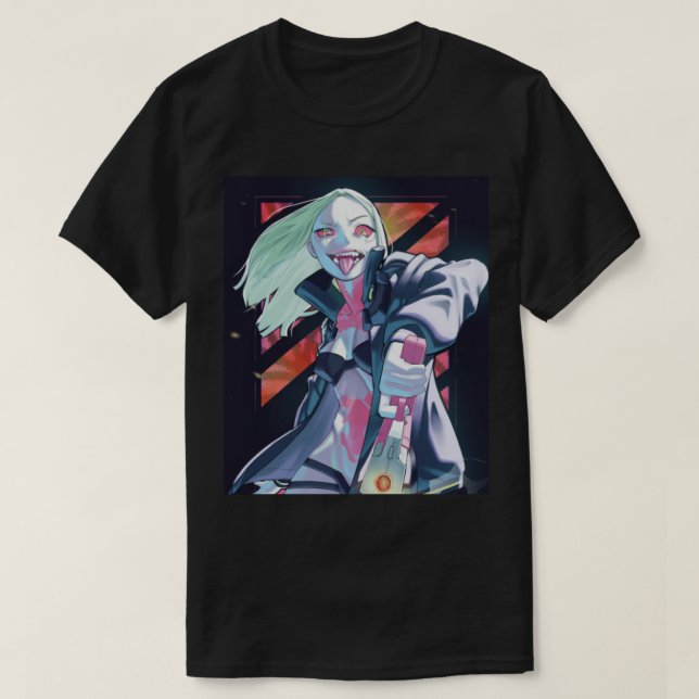 Camiseta Rebecca De Cyberpunk Edgerunners (Frente do Design)