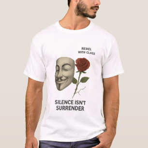 Camiseta REBEL COM CLASSE-O SILÊNCIO NÃO É RENDIÇÃO-Camisa