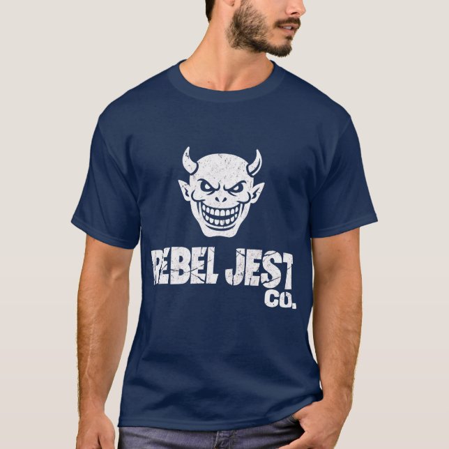 Camiseta Rebel Jester Co. – Devil Grin Streetwear Logo Tee (Frente)