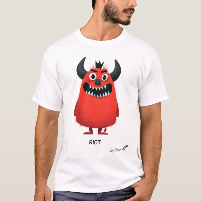 Camiseta Rebel Monster | Design original para Adultos (Frente)