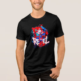 Camiseta REBEL NEON SKULL - Grafite de Cyberpunk